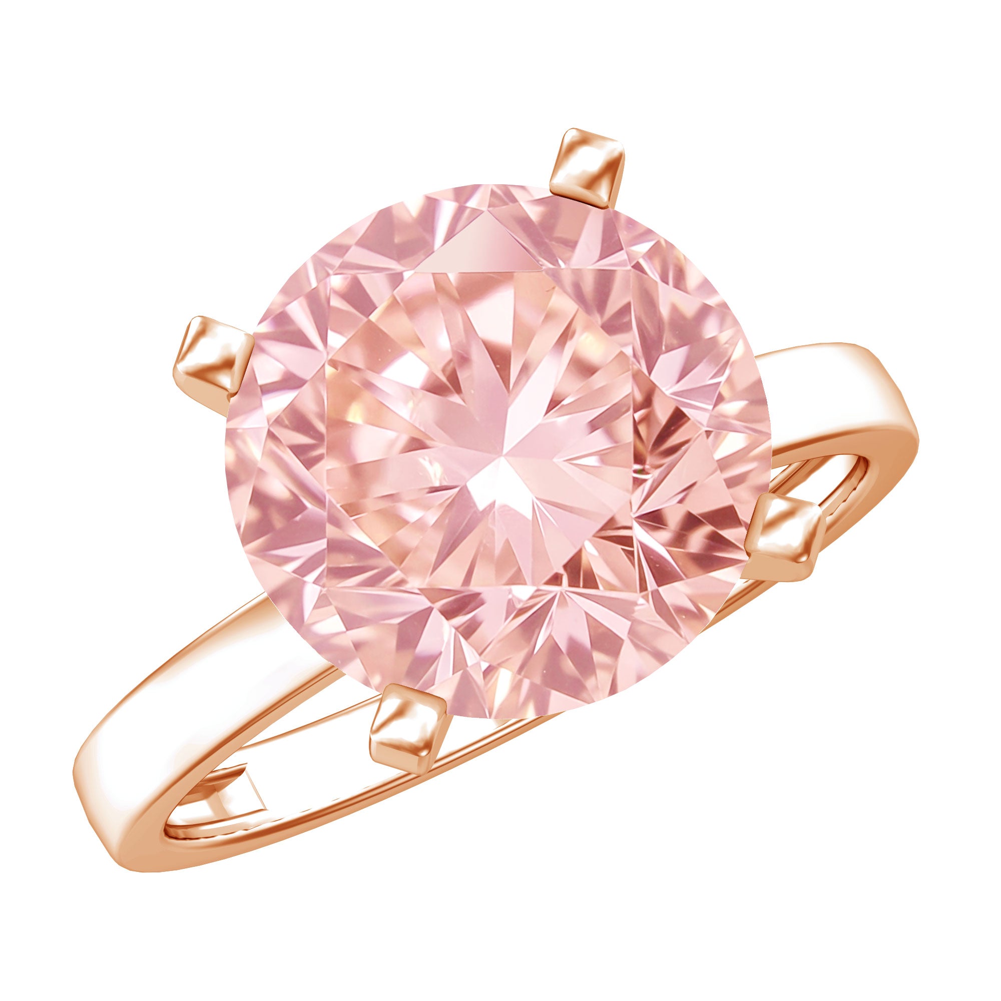 Rosec Jewels-Lab Created 5 Carat Pink Diamond Solitaire Engagement Ring IGI Certified