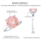 Rosec Jewels-Lab Created 5 Carat Pink Diamond Solitaire Engagement Ring IGI Certified
