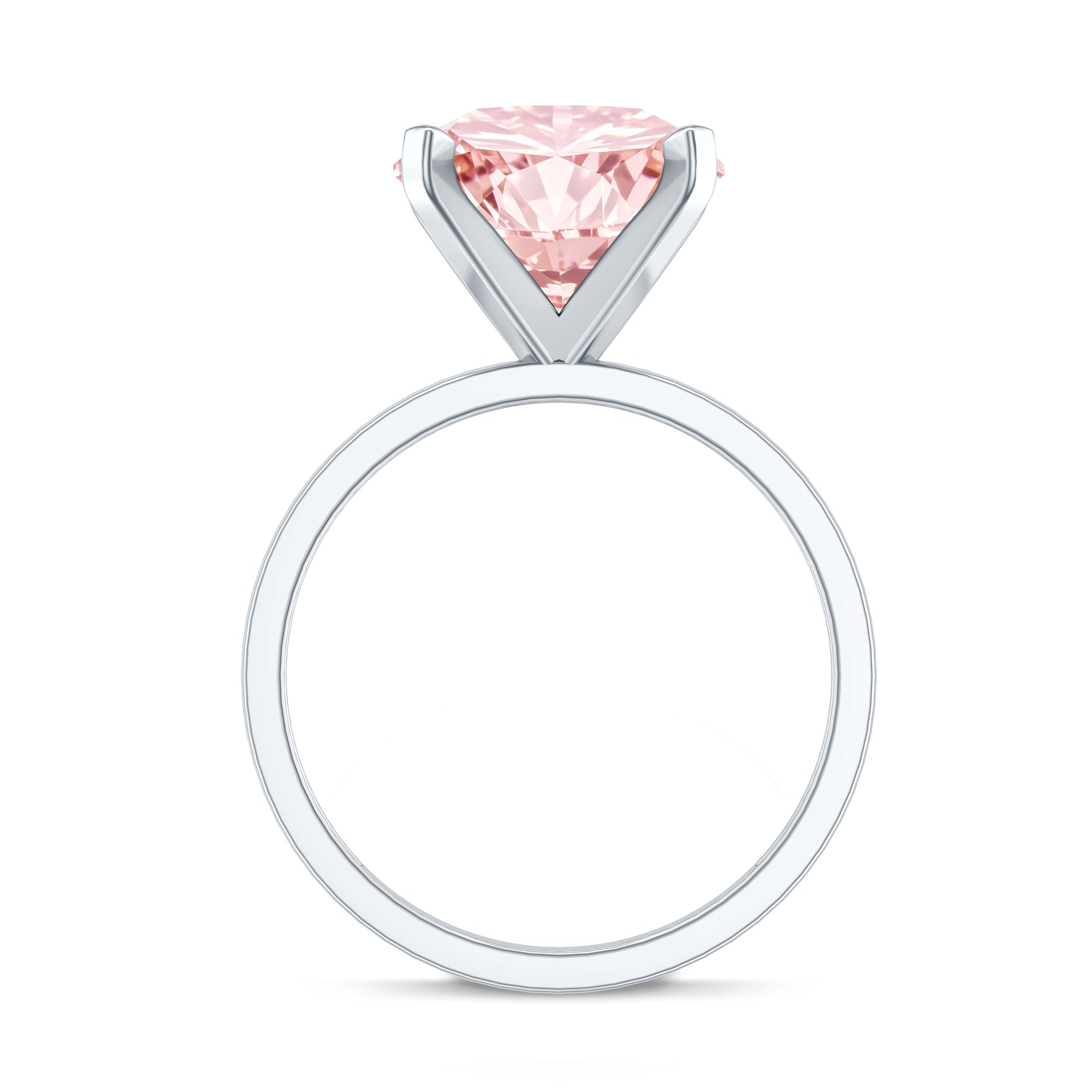 Rosec Jewels-Lab Created 5 Carat Pink Diamond Solitaire Engagement Ring IGI Certified