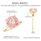 Rosec Jewels-Lab Created 5 Carat Pink Diamond Solitaire Engagement Ring IGI Certified