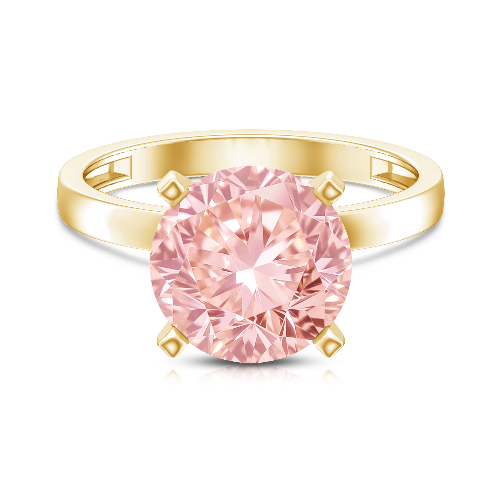 Rosec Jewels-Lab Created 5 Carat Pink Diamond Solitaire Engagement Ring IGI Certified