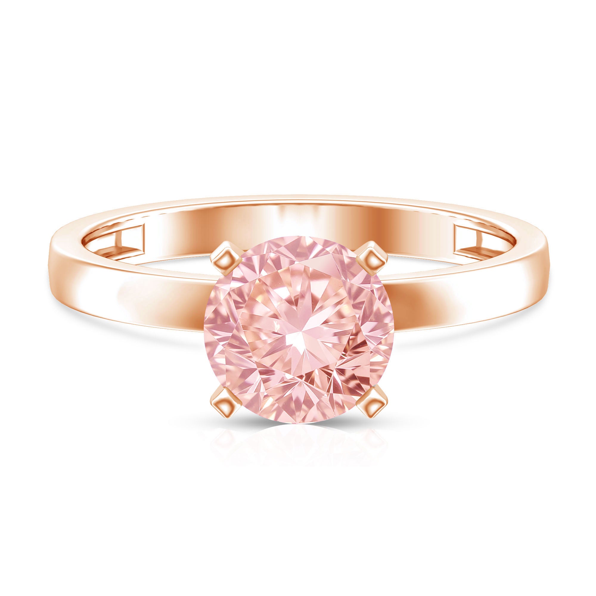 Rosec Jewels-Lab Grown Pink Diamond 3 Carat Solitaire Engagement Ring with IGI Certificate