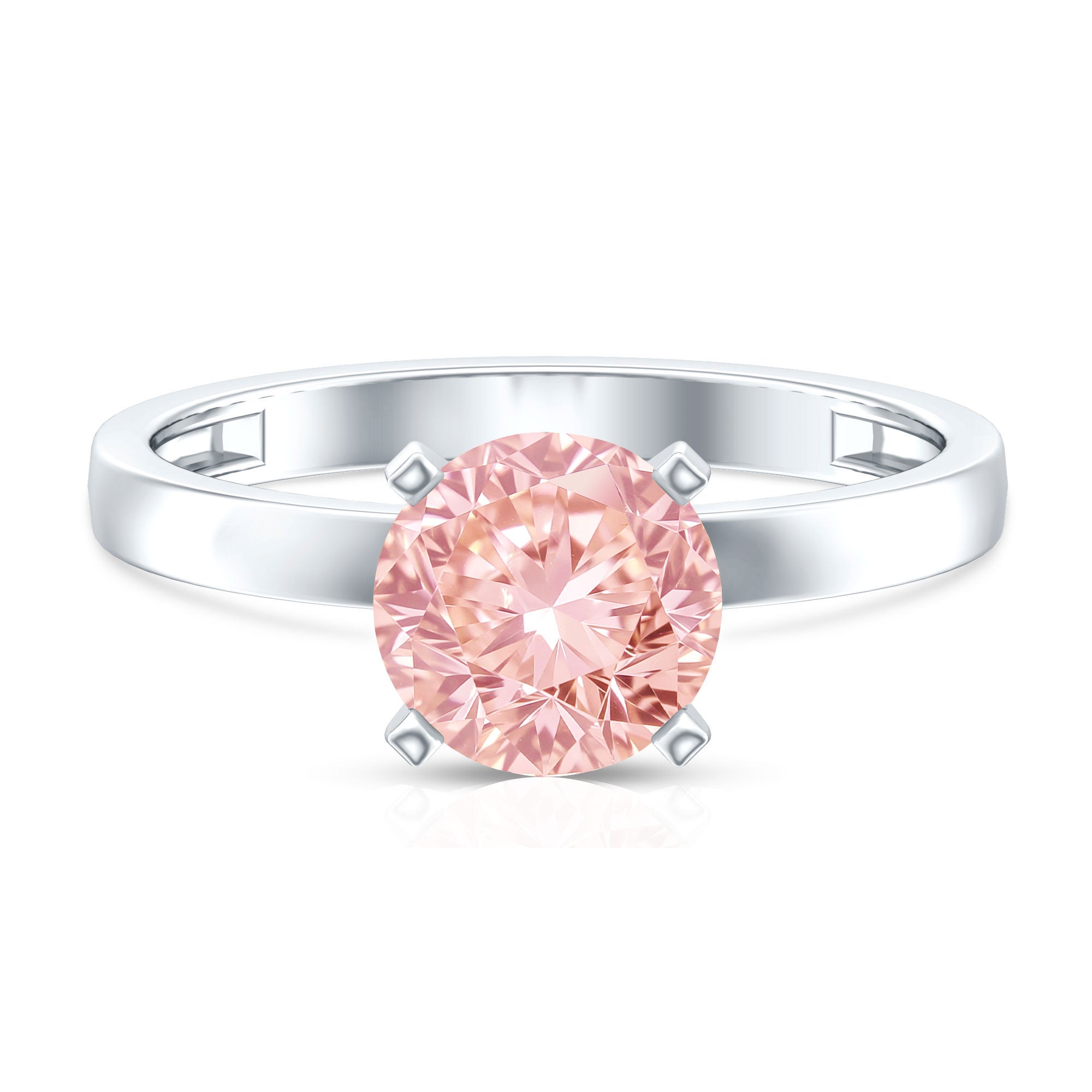 Rosec Jewels-Lab Grown Pink Diamond 3 Carat Solitaire Engagement Ring with IGI Certificate