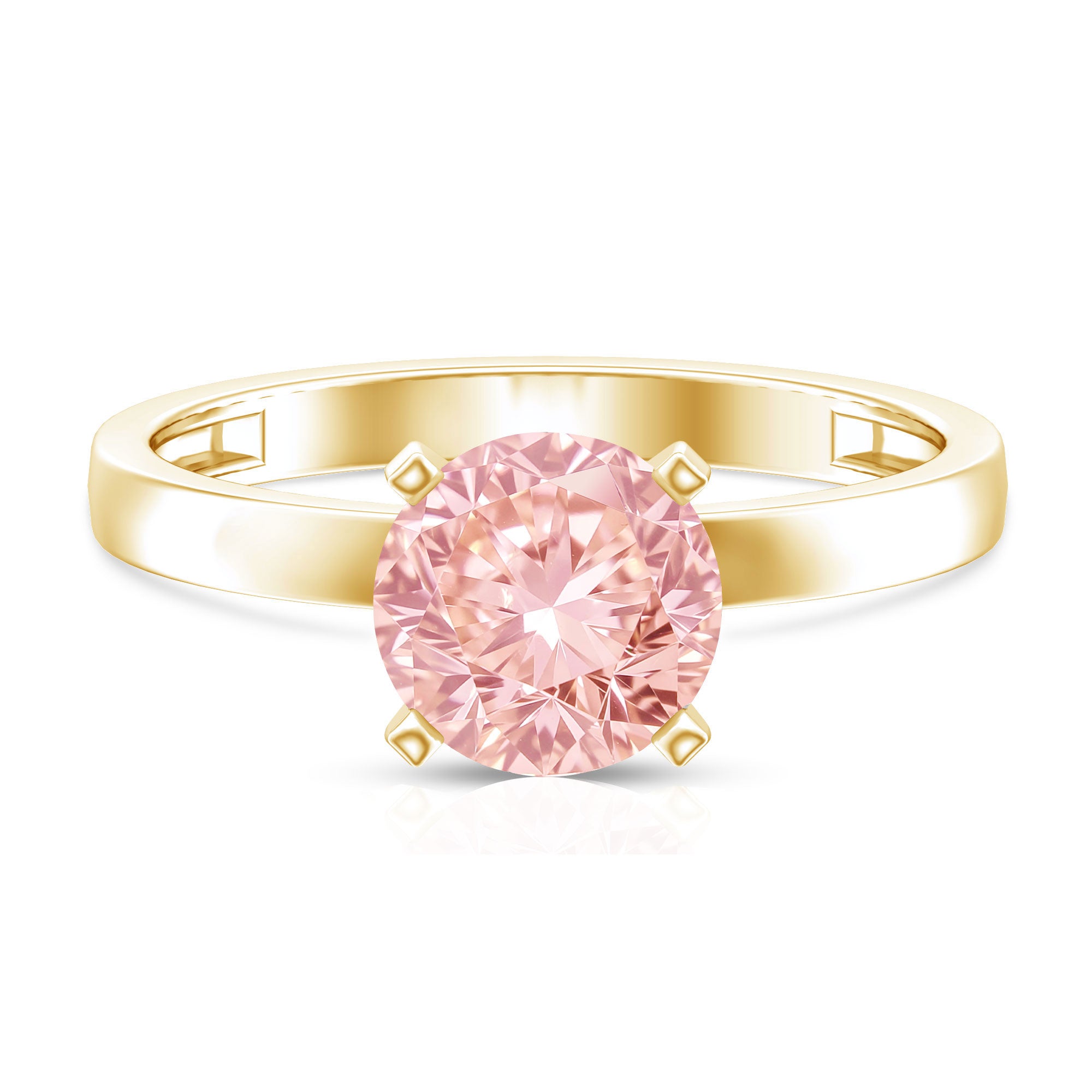 Rosec Jewels-Lab Grown Pink Diamond 3 Carat Solitaire Engagement Ring with IGI Certificate