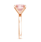 Rosec Jewels-Peg Headset Solitaire 4 Carat Lab Grown Pink Diamond Engagement Ring IGI Certified