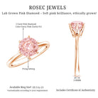 Rosec Jewels-IGI Certified 2 Carat Lab Grown Pink Diamond Solitaire Engagement Ring For Her