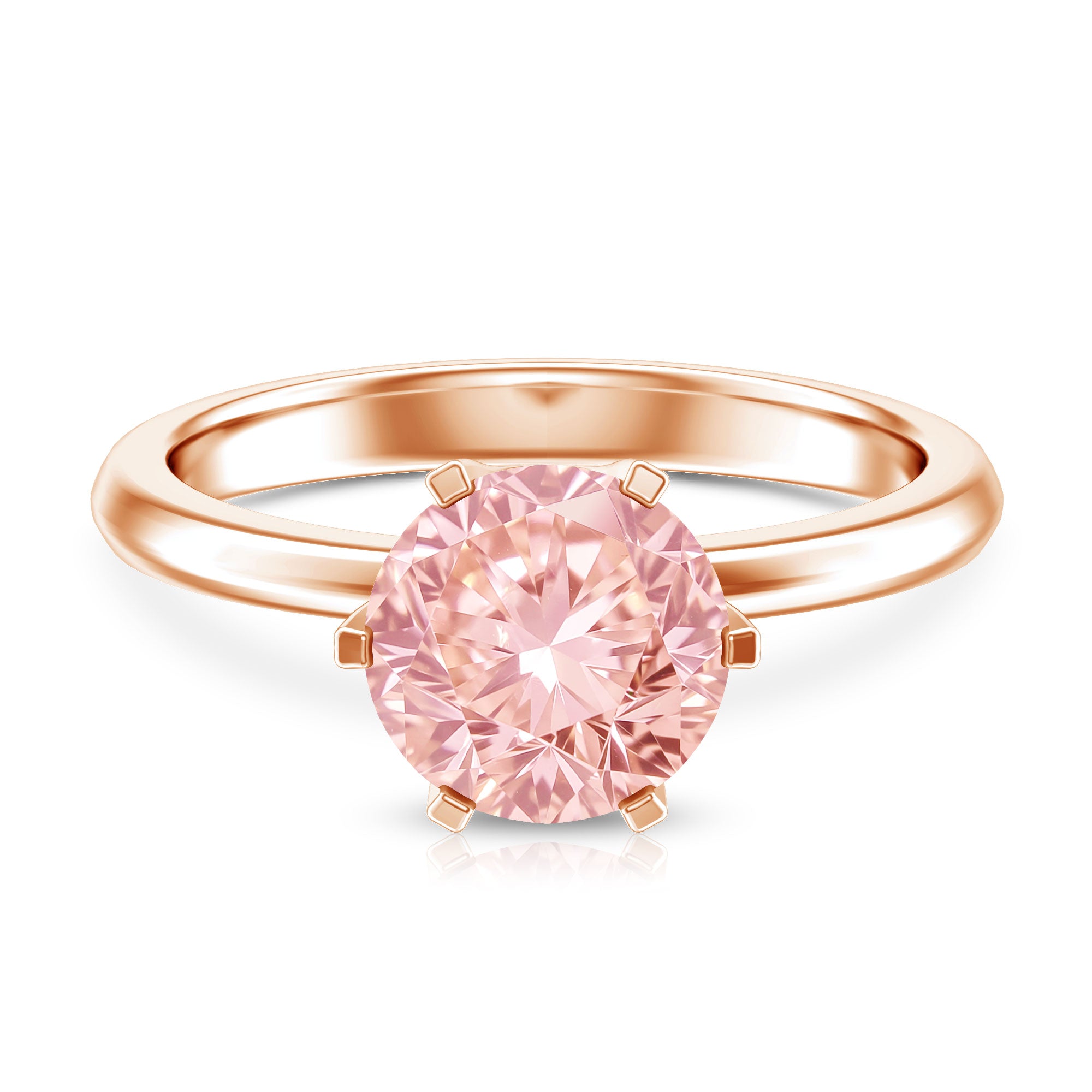 Rosec Jewels-IGI Certified 2 Carat Lab Grown Pink Diamond Solitaire Engagement Ring For Her