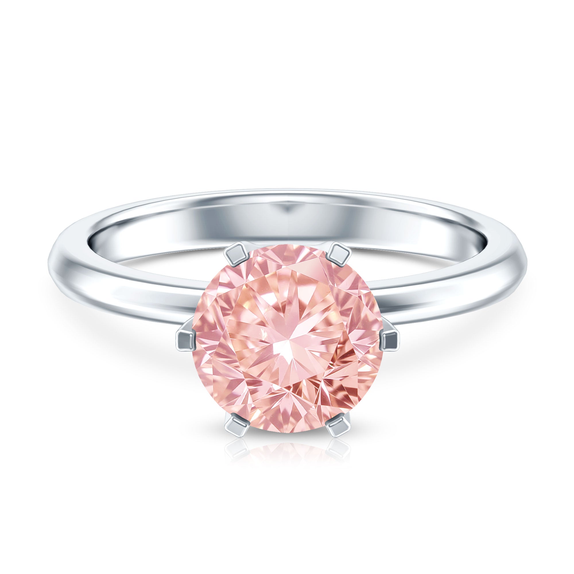 Rosec Jewels-IGI Certified 2 Carat Lab Grown Pink Diamond Solitaire Engagement Ring For Her