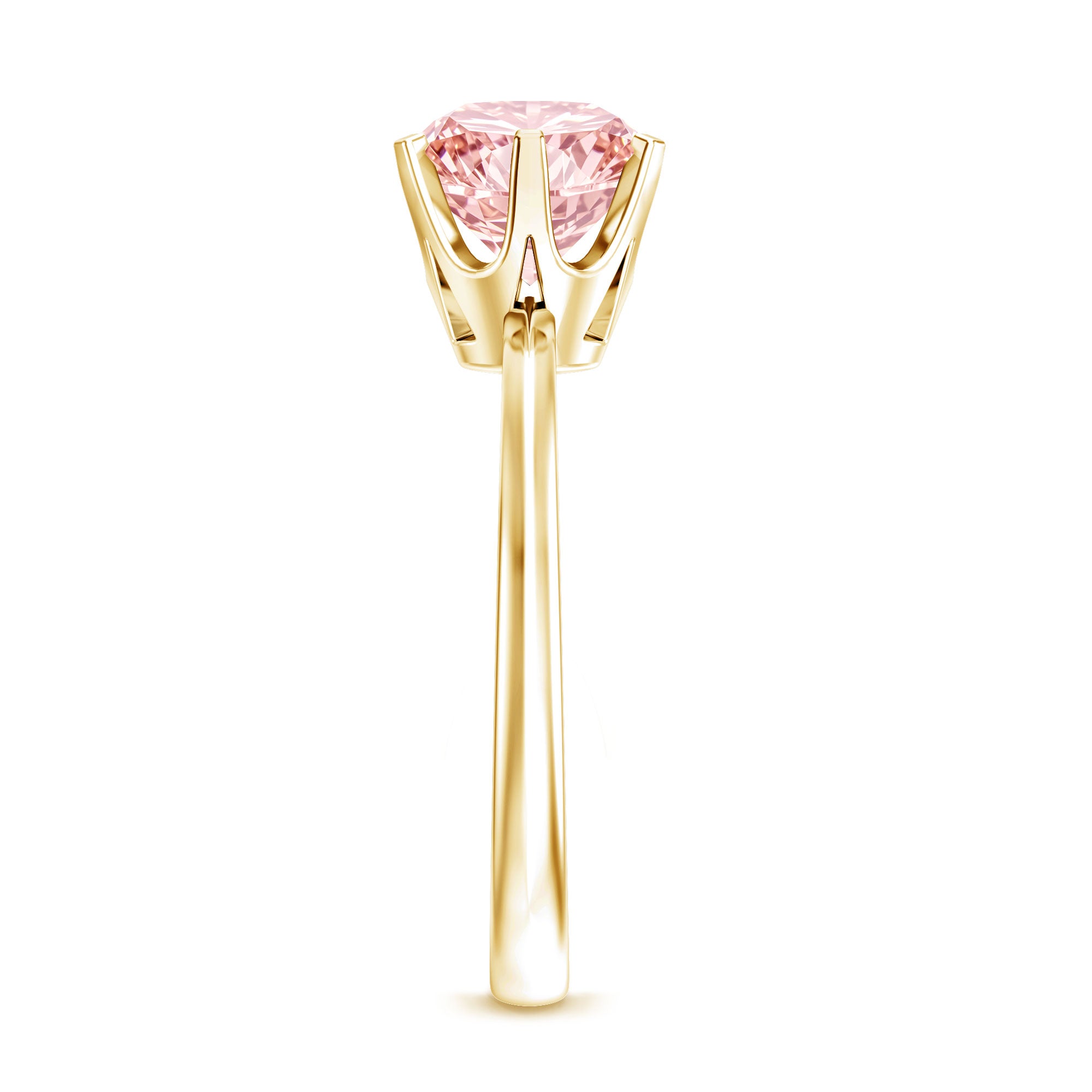 Rosec Jewels-IGI Certified 2 Carat Lab Grown Pink Diamond Solitaire Engagement Ring For Her