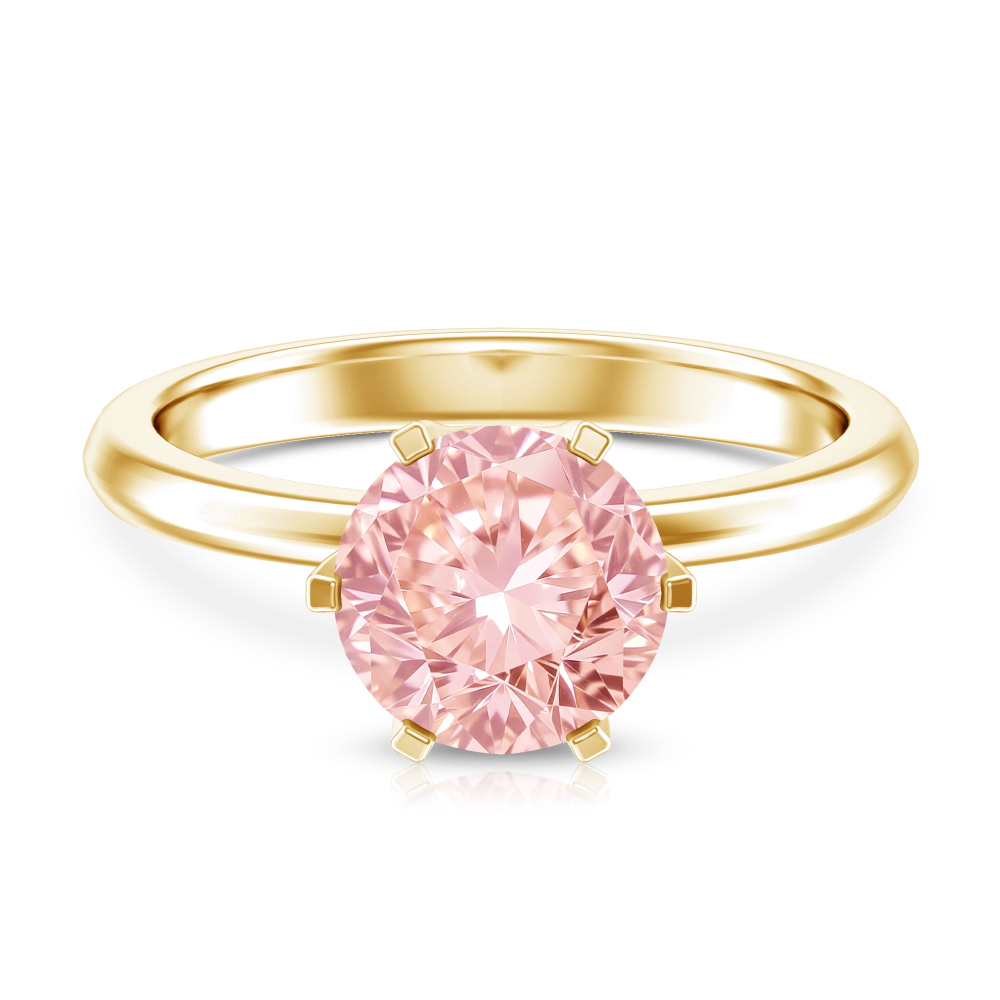 Rosec Jewels-IGI Certified 2 Carat Lab Grown Pink Diamond Solitaire Engagement Ring For Her