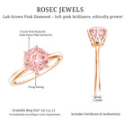 Rosec Jewels-IGI Certified Solitaire 3 Carat Lab Grown Pink Diamond Engagement Ring For Women