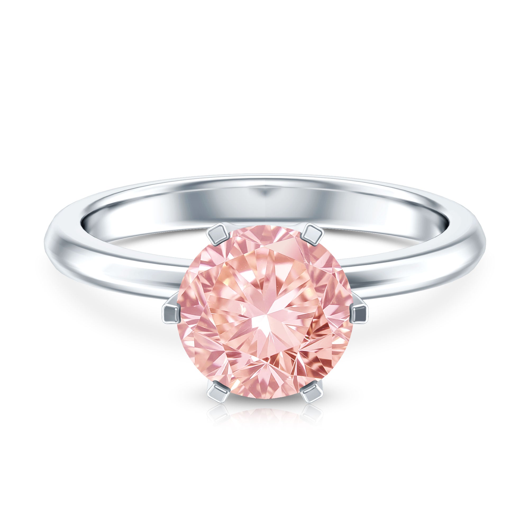 Rosec Jewels-IGI Certified Solitaire 3 Carat Lab Grown Pink Diamond Engagement Ring For Women
