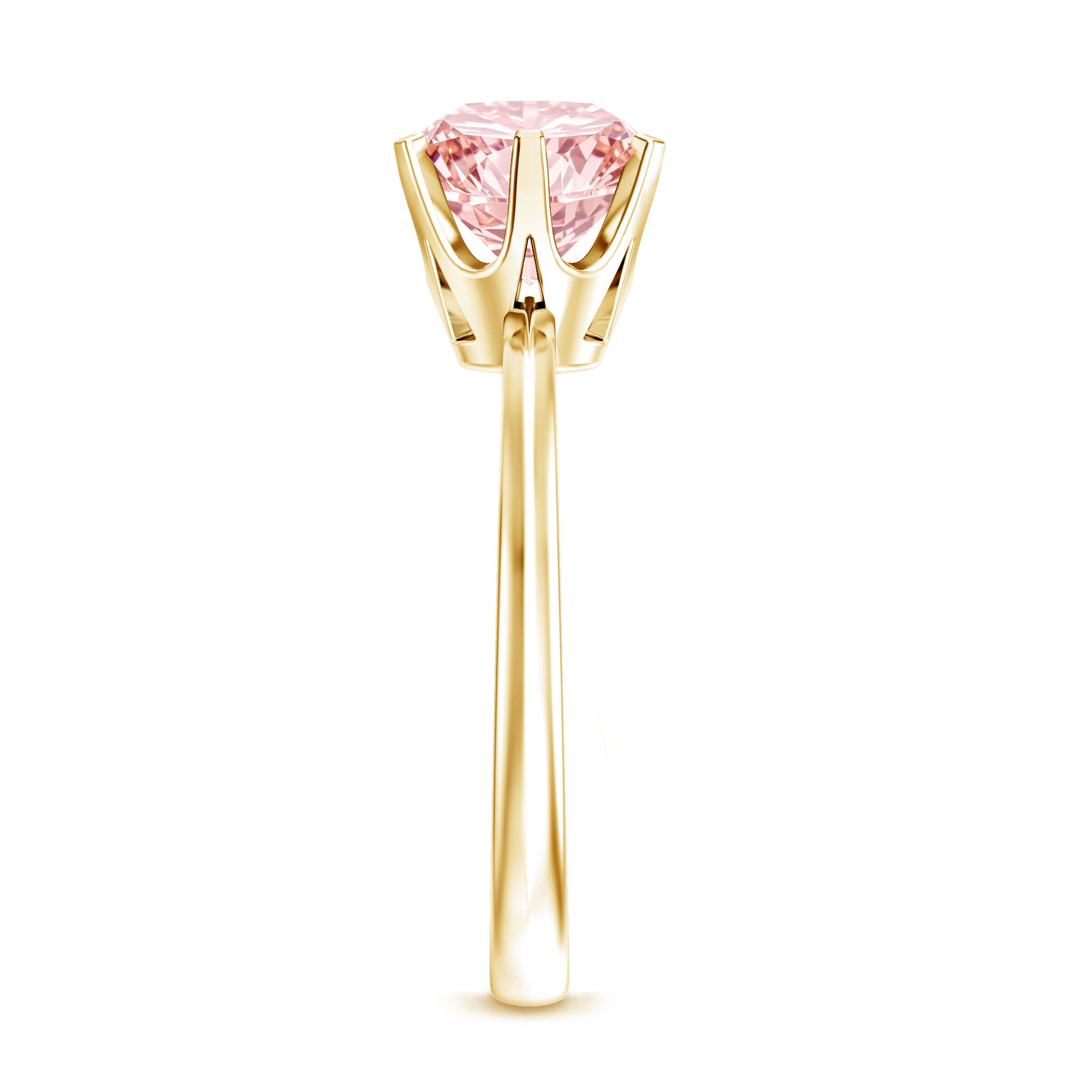 Rosec Jewels-IGI Certified Solitaire 3 Carat Lab Grown Pink Diamond Engagement Ring For Women