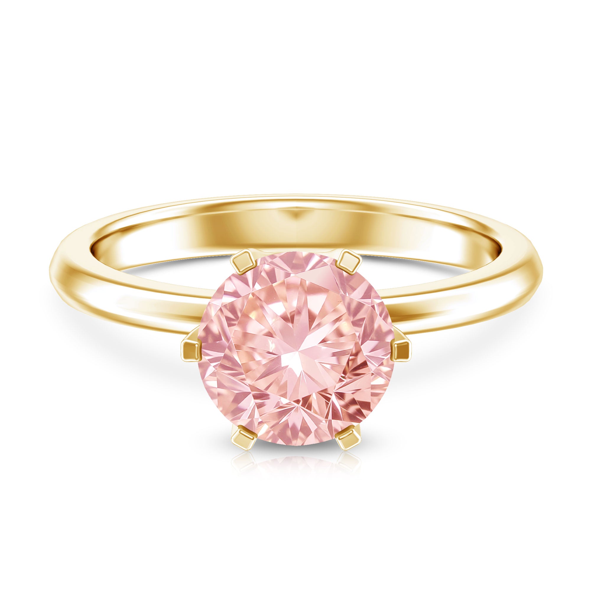Rosec Jewels-IGI Certified Solitaire 3 Carat Lab Grown Pink Diamond Engagement Ring For Women