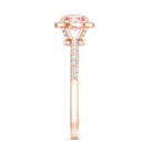 Rosec Jewels-IGI Certified Lab Grown Pink and White Diamond 1 Carat Engagement Ring