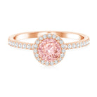 Rosec Jewels-IGI Certified Lab Grown Pink and White Diamond 1 Carat Engagement Ring