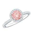 Rosec Jewels-IGI Certified Lab Grown Pink and White Diamond 1 Carat Engagement Ring