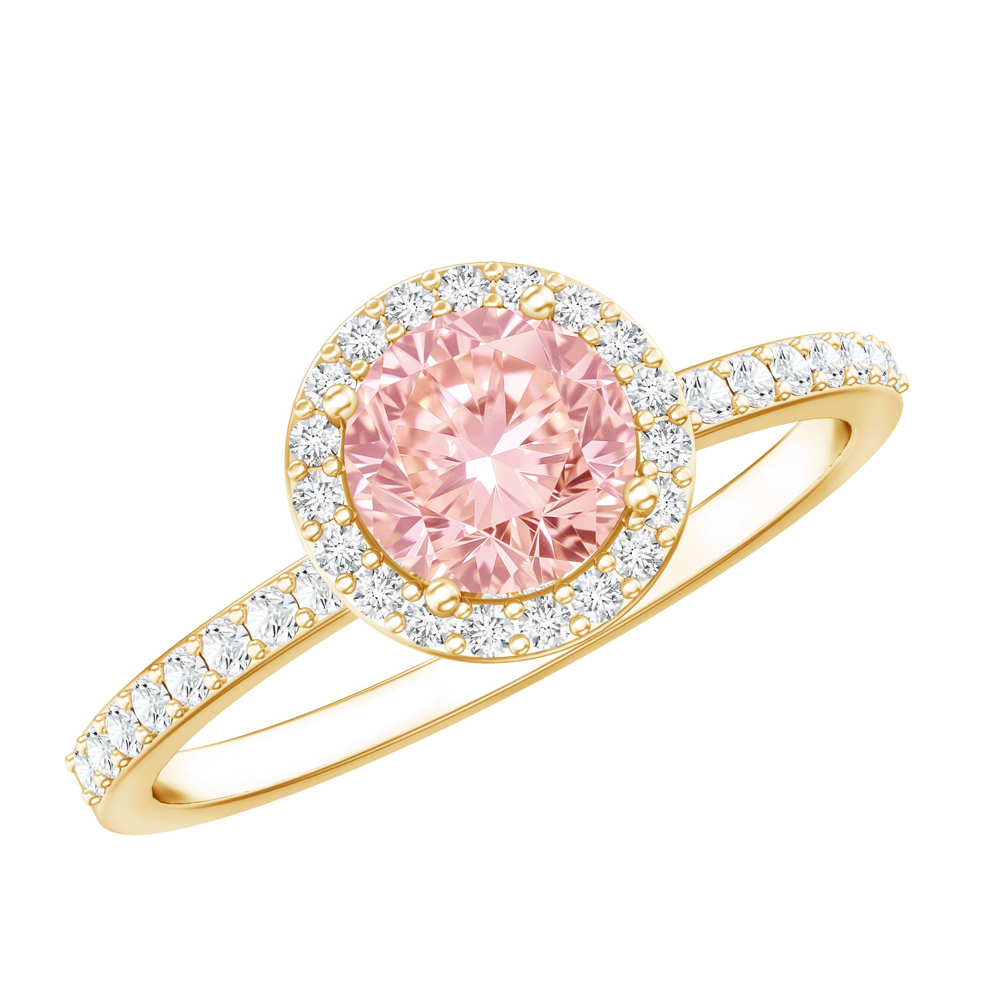 Rosec Jewels-IGI Certified Lab Grown Pink and White Diamond 1 Carat Engagement Ring
