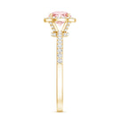 Rosec Jewels-IGI Certified Lab Grown Pink and White Diamond 1 Carat Engagement Ring