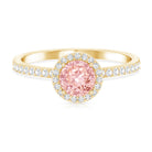 Rosec Jewels-IGI Certified Lab Grown Pink and White Diamond 1 Carat Engagement Ring