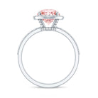 Rosec Jewels-2 Carat Lab Grown Pink Diamond Halo Engagement Ring with IGI Certificate