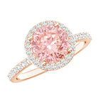Rosec Jewels-IGI Certified Lab Created Pink Diamond 3 Carat Engagement Ring with Halo