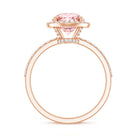 Rosec Jewels-IGI Certified Lab Created Pink Diamond 3 Carat Engagement Ring with Halo