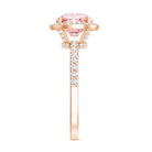 Rosec Jewels-IGI Certified Lab Created Pink Diamond 3 Carat Engagement Ring with Halo