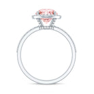 Rosec Jewels-IGI Certified Lab Created Pink Diamond 3 Carat Engagement Ring with Halo