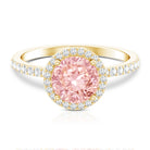 Rosec Jewels-IGI Certified Lab Created Pink Diamond 3 Carat Engagement Ring with Halo