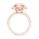 Rosec Jewels-IGI Certified 4 Carat Round Lab Grown Pink Diamond Circle Engagement Ring
