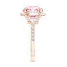 Rosec Jewels-IGI Certified 4 Carat Round Lab Grown Pink Diamond Circle Engagement Ring