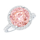 Rosec Jewels-IGI Certified 4 Carat Round Lab Grown Pink Diamond Circle Engagement Ring