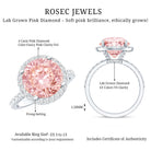 Rosec Jewels-IGI Certified 4 Carat Round Lab Grown Pink Diamond Circle Engagement Ring