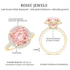 Rosec Jewels-IGI Certified 4 Carat Round Lab Grown Pink Diamond Circle Engagement Ring