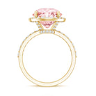 Rosec Jewels-IGI Certified 4 Carat Round Lab Grown Pink Diamond Circle Engagement Ring