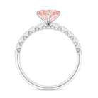 Rosec Jewels-IGI Certified 1 Carat Lab Grown Pink and White Diamond Heart Engagement Ring for Her