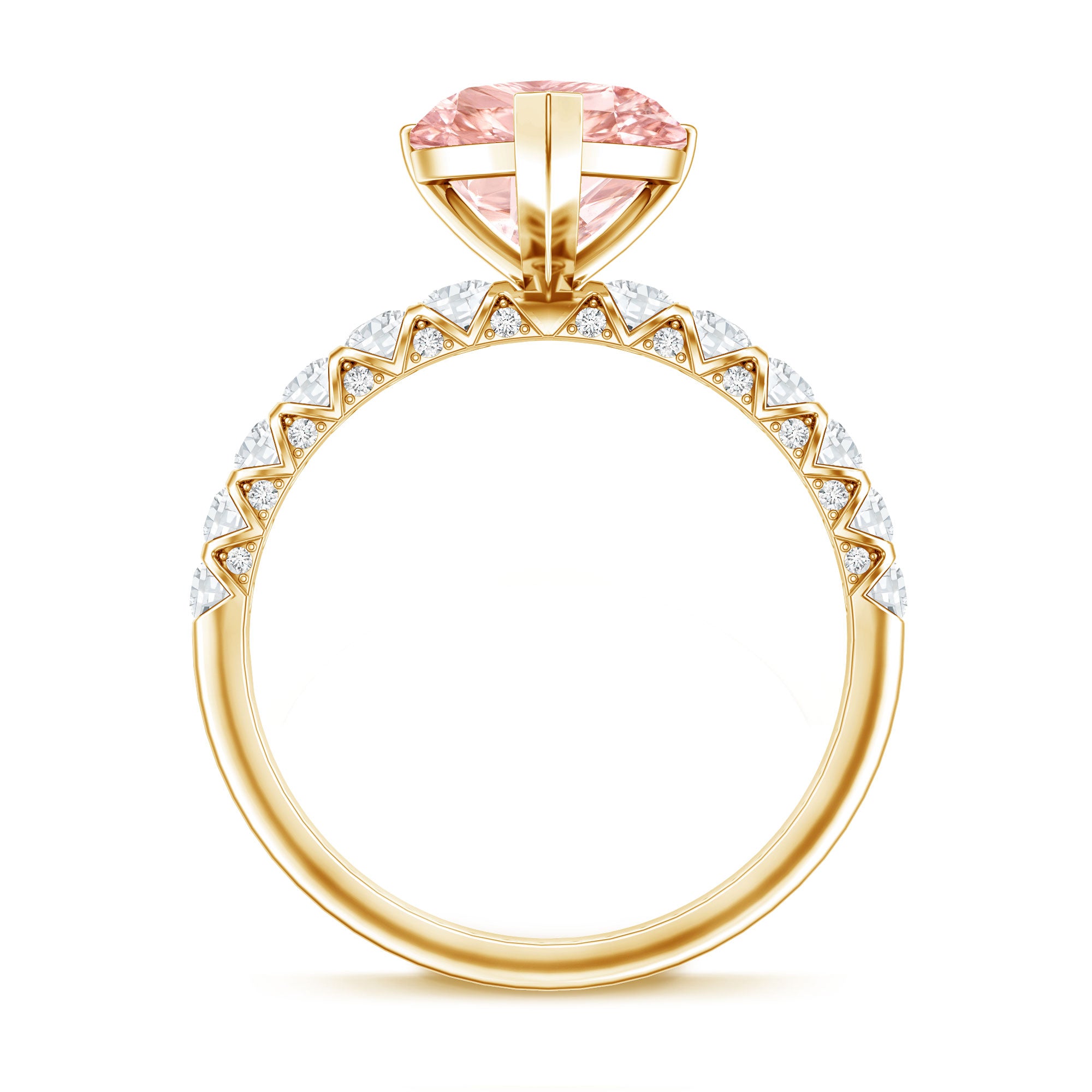 Rosec Jewels-2 Carat Heart Shape Lab Grown Pink Diamond Engagement Ring IGI Certified