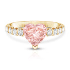 Rosec Jewels-2 Carat Heart Shape Lab Grown Pink Diamond Engagement Ring IGI Certified