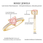Rosec Jewels-IGI Certified Heart Shape Lab Grown Pink Diamond Engagement Ring 1 Carat