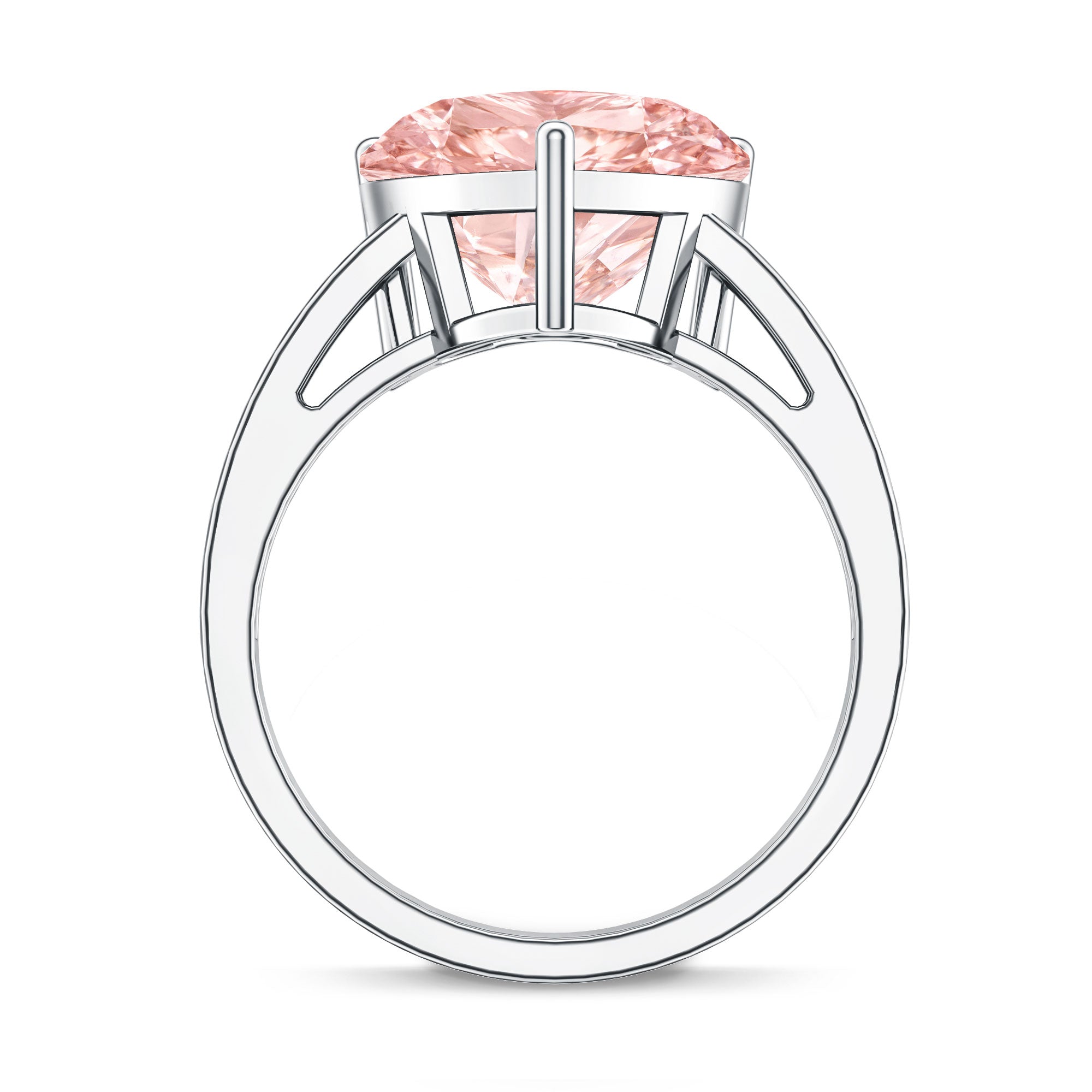 Rosec Jewels-IGI Certified 5 Carat Lab Grown Pink Diamond Heart Solitaire Engagement Ring