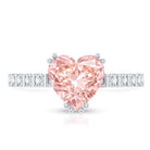 Rosec Jewels-IGI Certified Lab Grown Pink Diamond 2 Ct Heart Shape Engagement Ring