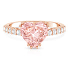 Rosec Jewels-IGI Certified 3 Carat Lab Grown Diamond Pink Heart Engagement Ring with Side Stones