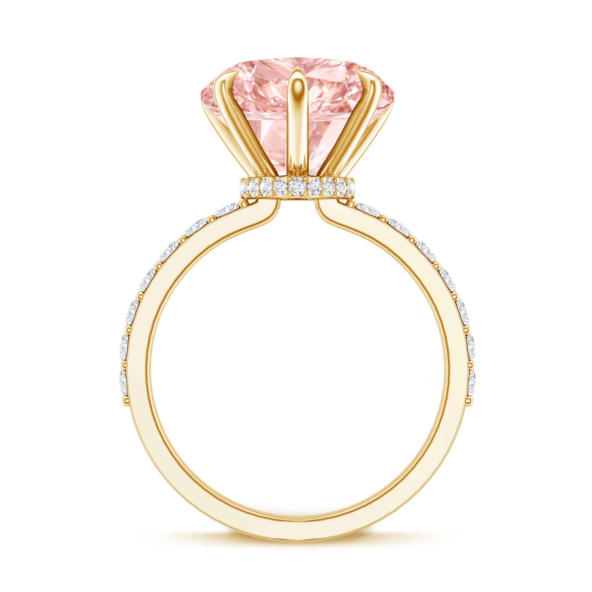 5 Carat Heart Shape Lab Grown Pink Diamond Huge Statement Ring with IGI Certificate Fancy Pink - VS1 - Rosec Jewels