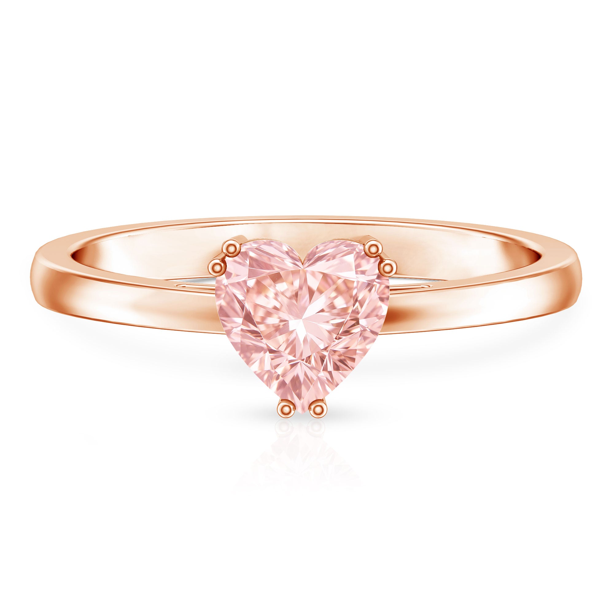 Lab Grown 1 Carat Pink Diamond Solitaire Promise Ring with IGI Certificate Fancy Pink - VS1 - Rosec Jewels