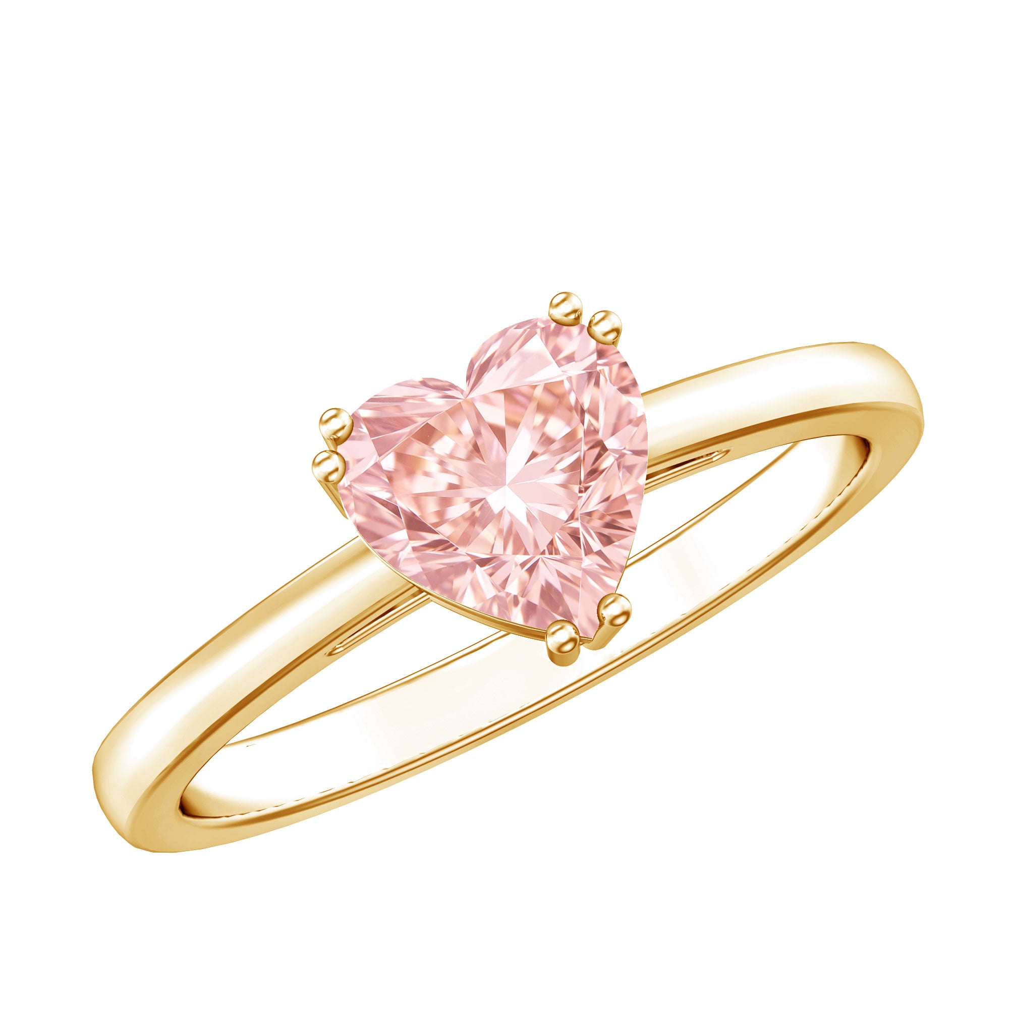 Lab Grown 1 Carat Pink Diamond Solitaire Promise Ring with IGI Certificate Fancy Pink - VS1 - Rosec Jewels