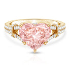 Rosec Jewels-IGI Certified 4 Carat Lab Grown Pink Diamond Heart Engagement Ring with Split Shank