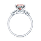 Rosec Jewels-IGI Certified 3 Carat Oval Shape Lab Pink Diamond Wedding Bridal Ring Set of 2
