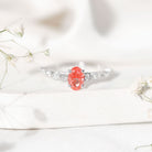 1 Carat Oval Lab Grown Pink Diamond Engagement Ring IGI Certified Fancy Pink - VS1 - Rosec Jewels