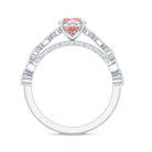 1 Carat Oval Lab Grown Pink Diamond Engagement Ring IGI Certified Fancy Pink - VS1 - Rosec Jewels